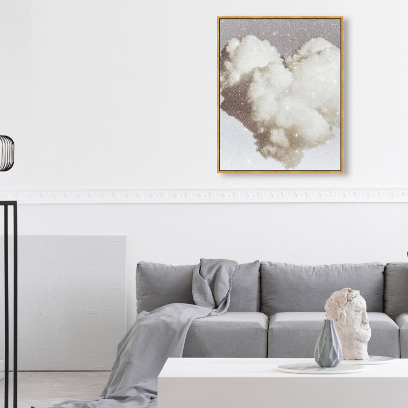 Cloud Love III Print by Oliver Gal, 31"H x 25"W, Gold Floater Frame