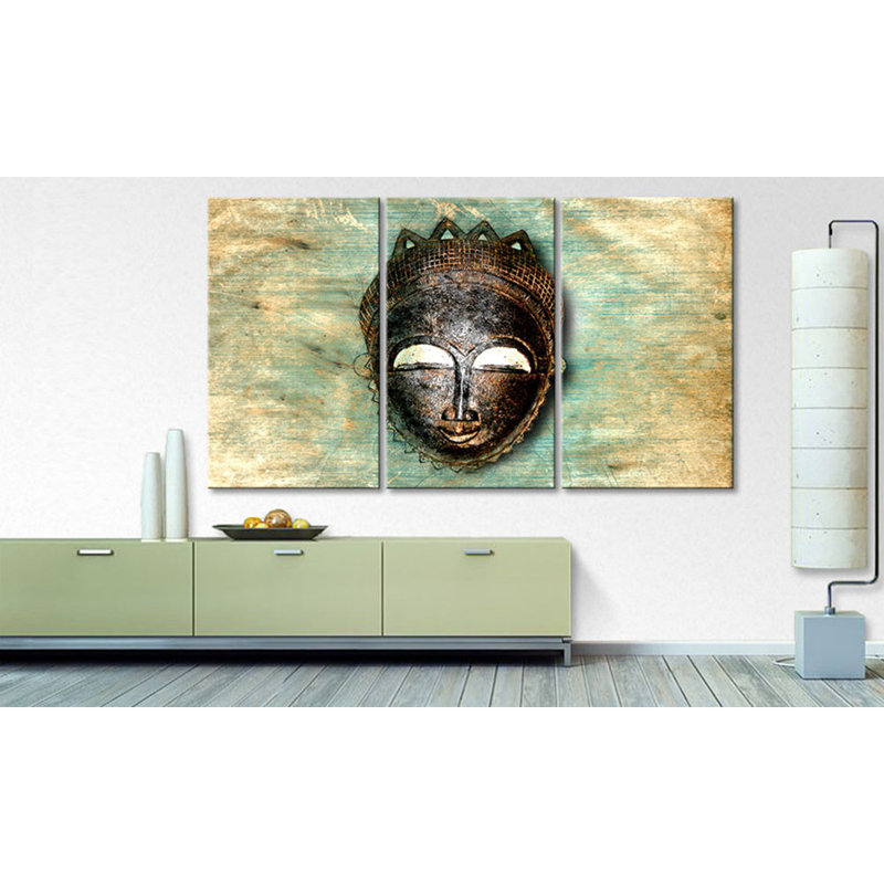White Eyes - Wrapped Canvas Print, 100 cm H x 180 cm B, 3-tlg. Leinwand-Set