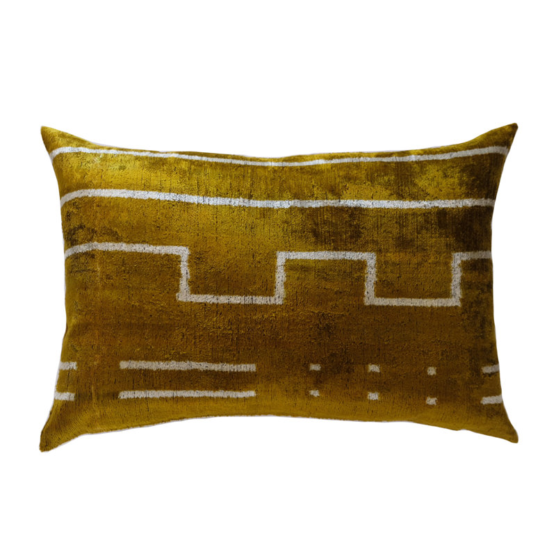 Frye Silk Lumbar Pillow Cover & Insert, Geometric 7