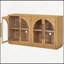 Buffet 4 portes en verre arqué avec tablettes réglables