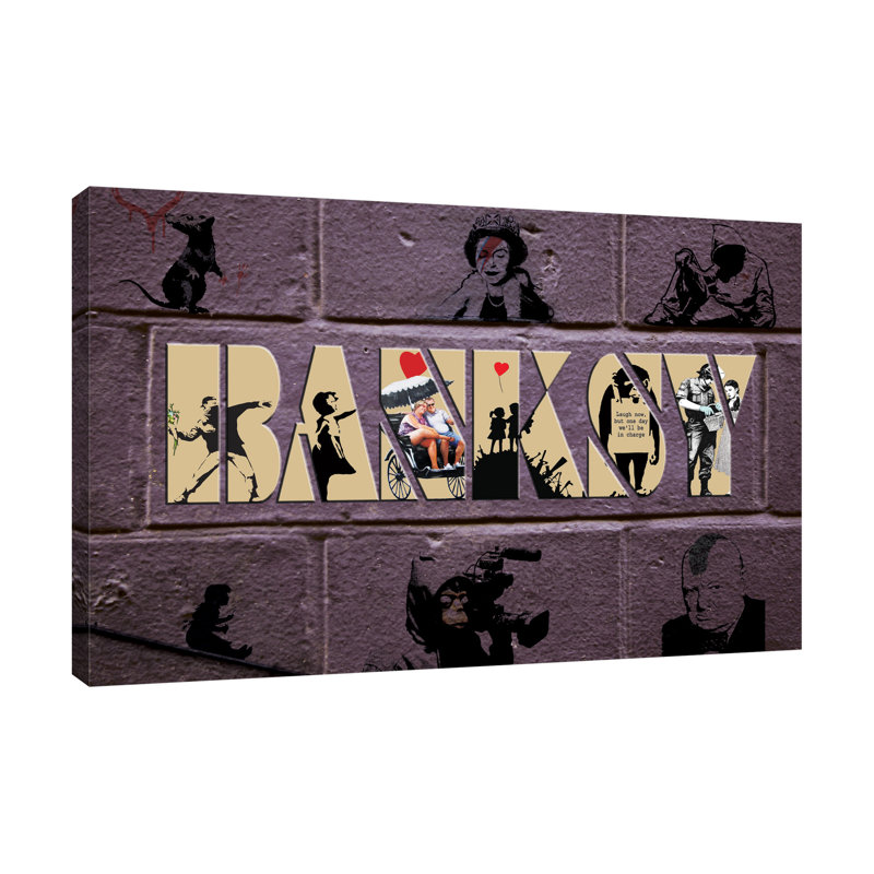 «Bespoke Banksy» par Banksy, impression sur toile tendue, H 28 po x l 42 po x P 1,5 po