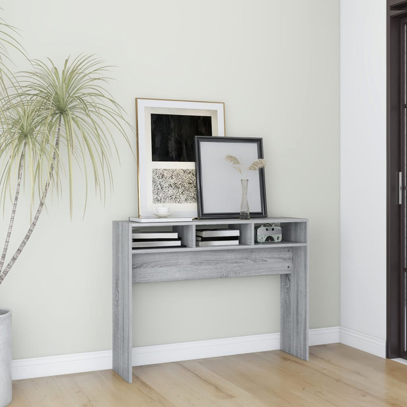 Console Table Engineered Wood 41.3X11.8X31.5 In, Gray Sonoma
