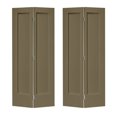 Paneled MDF Composite Double Bifold with Installation Hardware Kit