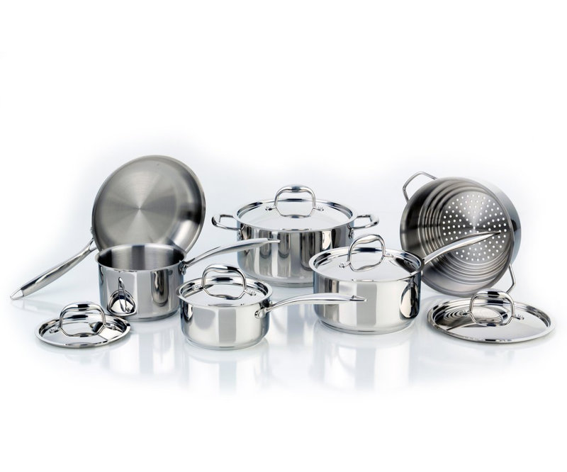 Ensemble 11 pièces de ustensiles de cuisine accolade en acier inoxydable meyer