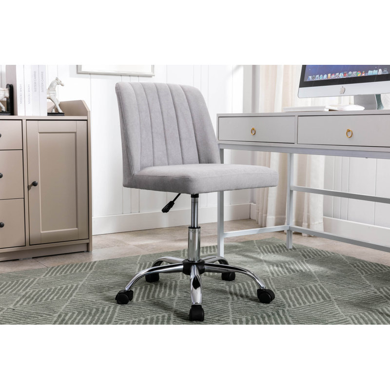 Nisa Fabric Office Chair with Chrome Base, Grey