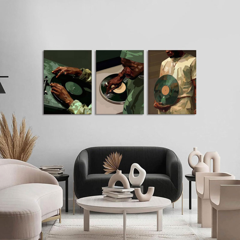 3 Piece Wrapped Canvas Print, 60cm H x 120cm W