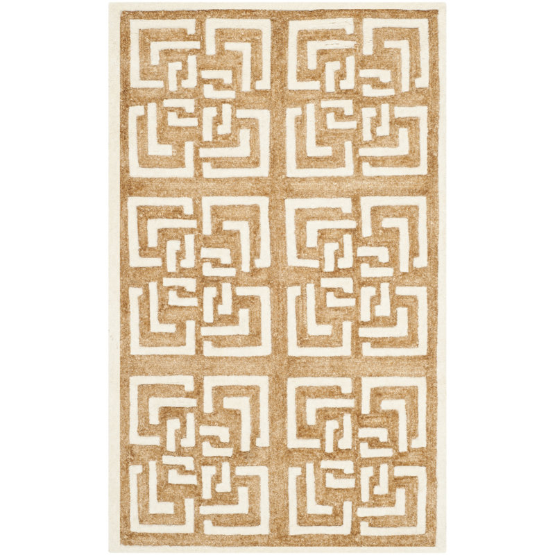Tapis géométrique touffeté à la main Precious, Rectangle 5 pi x 8 pi