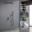 Robinet de douche à main effet pluie de 10 po avec buse autonettoyante, montage mural, système effet pluie en bronze huilé et portable.