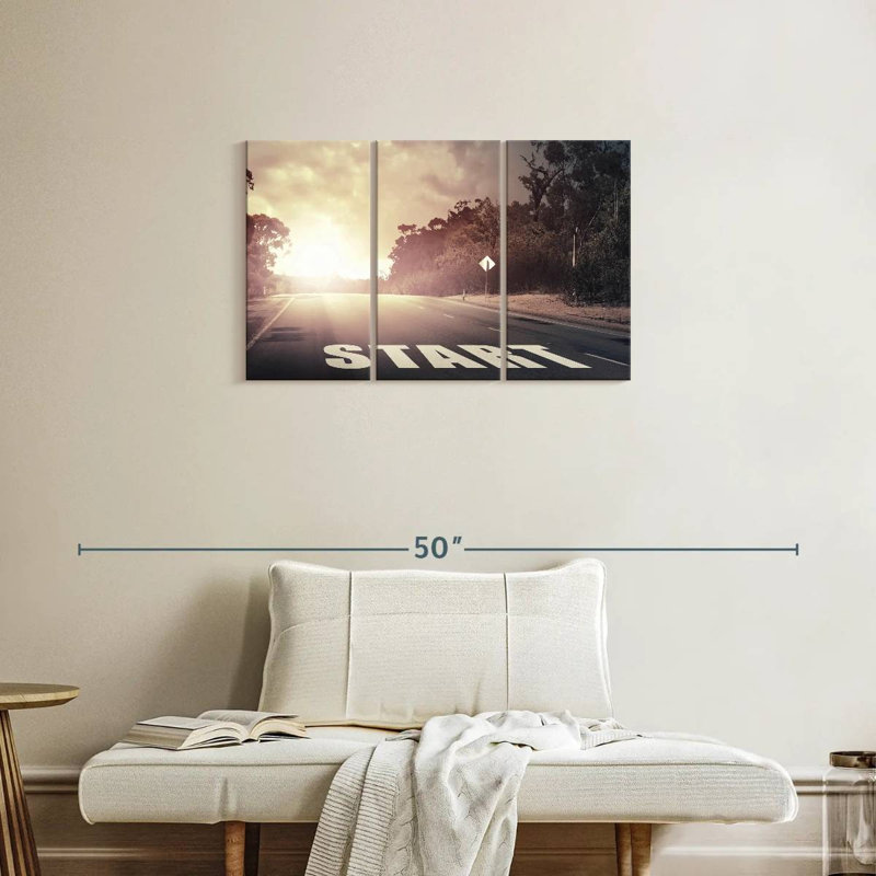 Tergel Start Road Typography, 20" H x 33" W
