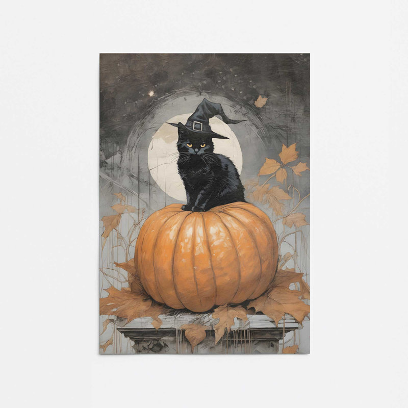 «Halloween Whiskers», impression roulée, 36 po x 24 po