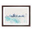 Cloudy Day in Chicago Illinois 1 Piece Single Picture Frame Painting on MDF-56854187-56854188