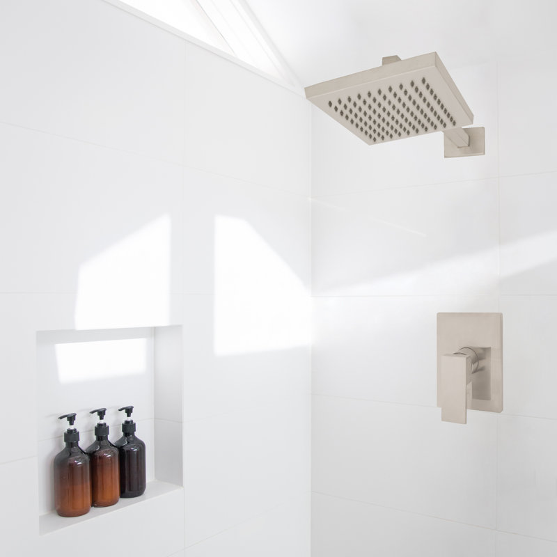 Zline Bliss Shower Faucet with Rough-in Valve and Temperature, Brushed Nickel