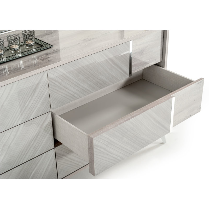 Commode 6 tiroirs avec miroir Reece