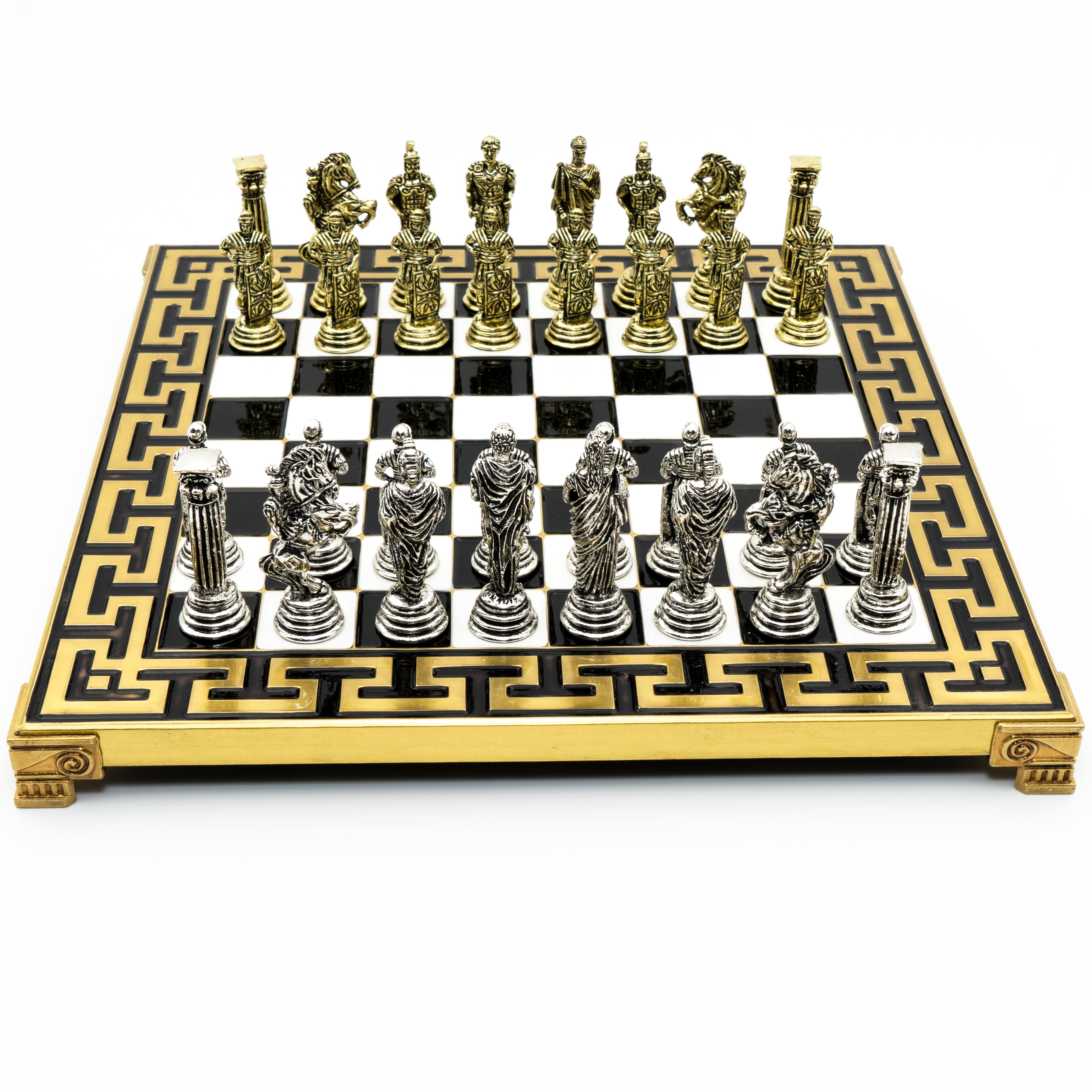 Gray Marble Luxury Chess Set - Custom Chess Board - Weighted Resin