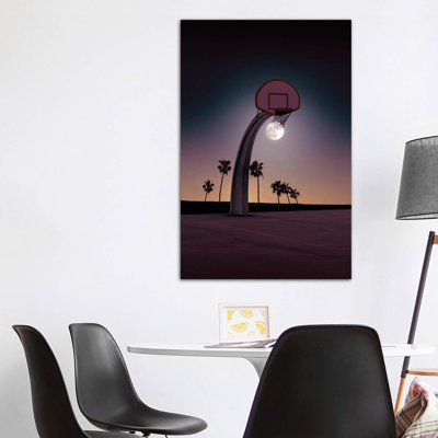Basketmoon 1 Piece Wrapped Canvas Wall Art