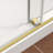 55"-60" W X 76" H Brushed Gold Reversible Installation Double Bypass Sliding Shower Door Easy Installation Frameless Shower Door,5/16"(8MM) Tempered Glass With Nano Explosion-Proof Film-125316946