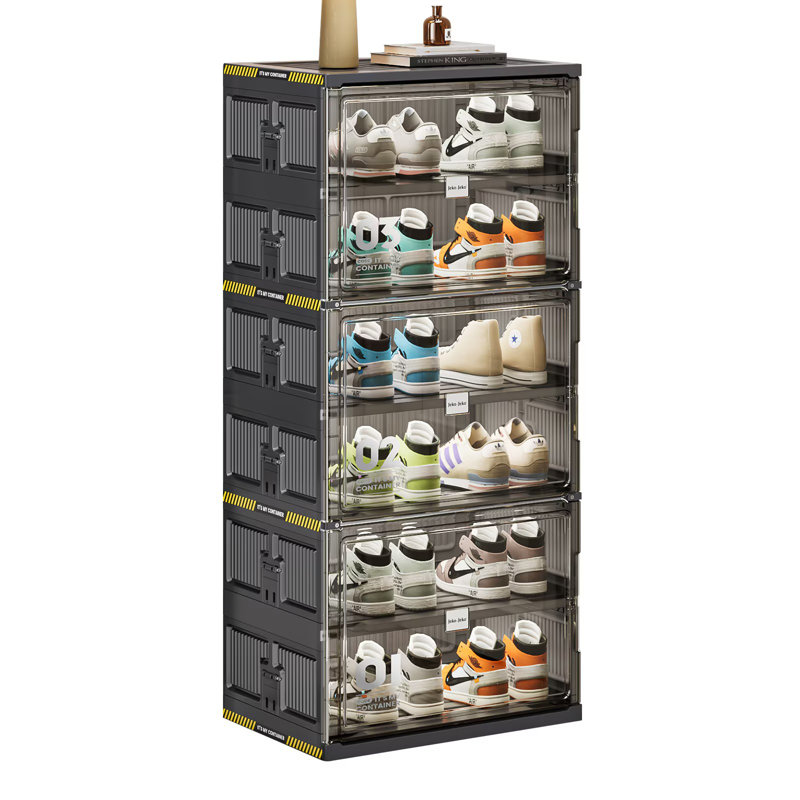 6-Tier Foldable Shoe Rack For Closet Entryway