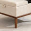 Table basse rembourrée avec repose-pieds et rangement caché