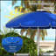 Parasol de plage portatif sophistiqué de 5,7 pi avec inclinaison, hauteur réglable, 2 porte-gobelets et crochets, parasol d'extérieur à volants UV 40+ avec auvent ventilé