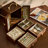 4-Layer Wooden Jewelry Box with Carrying Handle