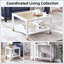 Industrial Square Coffee Table - Steel Frame & Mesh Glass Top-1492866820
