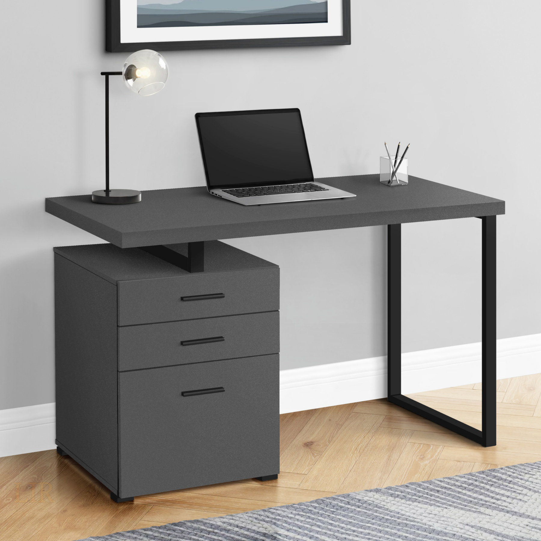 Latitude Run® Modern Reversible 48 Inch Computer Desk With Storage And ...