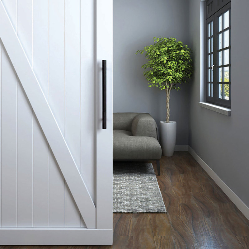 Matte Black Round Pull Handle for Barn Door