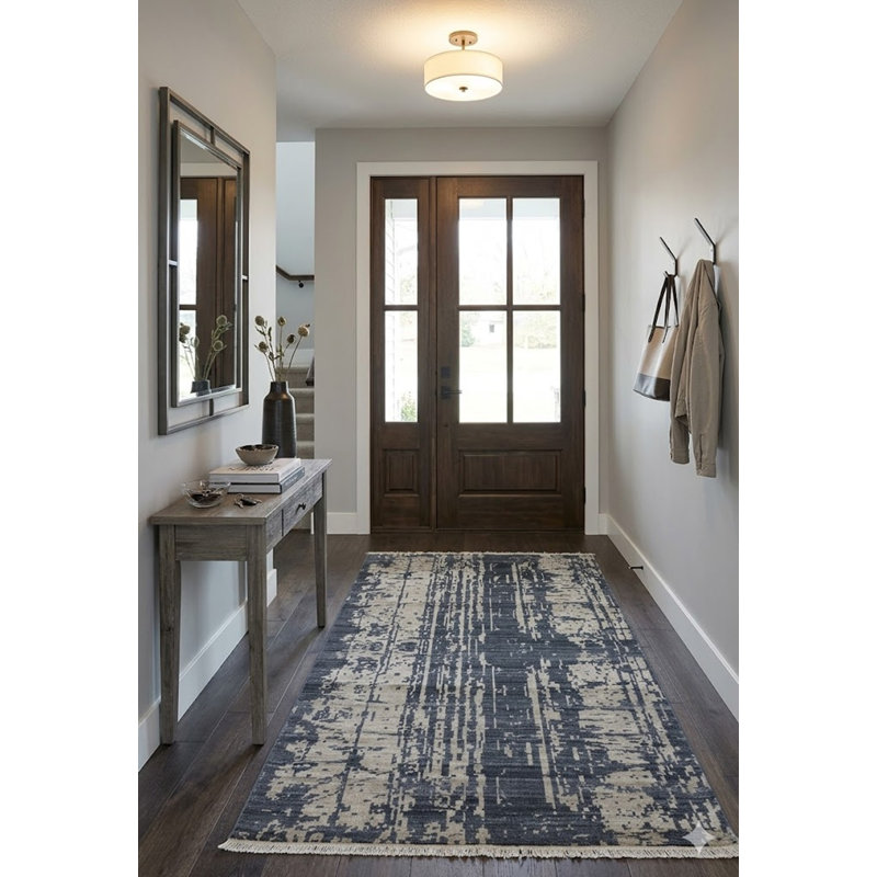 Tapis moderne multicolore abstrait 4 x 6