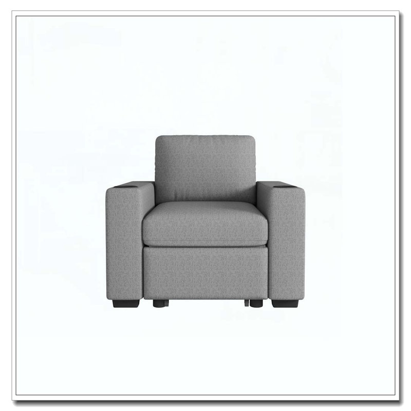 Canapé-lit simple 35,4 po, Gris