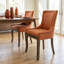 Ensemble de chaises de salle à manger Chic Mid-Century (ensemble de 2) - Dossier haut, structure en bois massif, accents bronze-1400282257