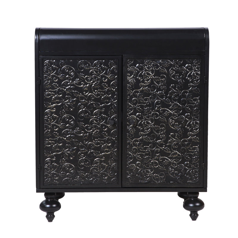 Art Accent Cabinet with 2 Doors, Distressed Decorative Storage for Entryway, Living Room, and Dining Room