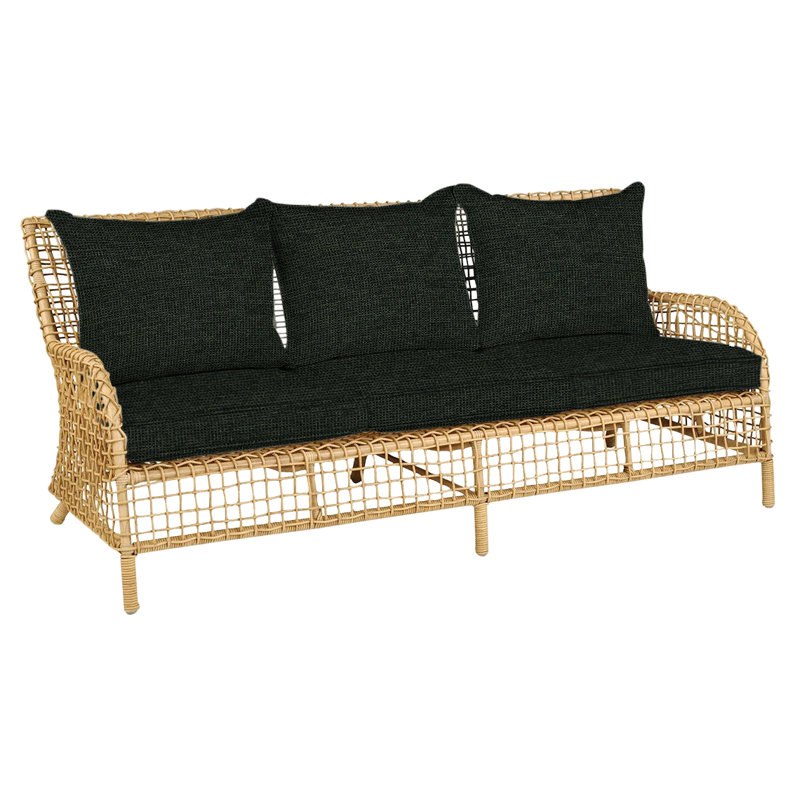Charlotte Outdoor 3 - Seat Patio Sofa, Millstone