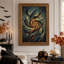Toile murale d'Halloween avec motif abstrait en spirale tourbillonnante dans des tons oranges chauds-62531093