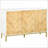 Sideboards Buffet Cabinet, Modern Natural Wood 3-Door with Chevron, Adjustable Shelves | MDF+Steel