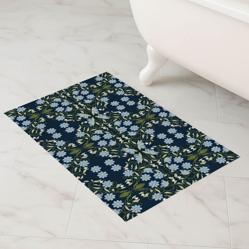 Tapis de bain Myah Millie, Rectangle - L 24 po x l 17 po, Marine