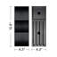 Meuble-lavabo de salle de bain 36 po: noir rayé, lavabo en céramique blanche - raccord mural en U pré-assemblé de 36 po