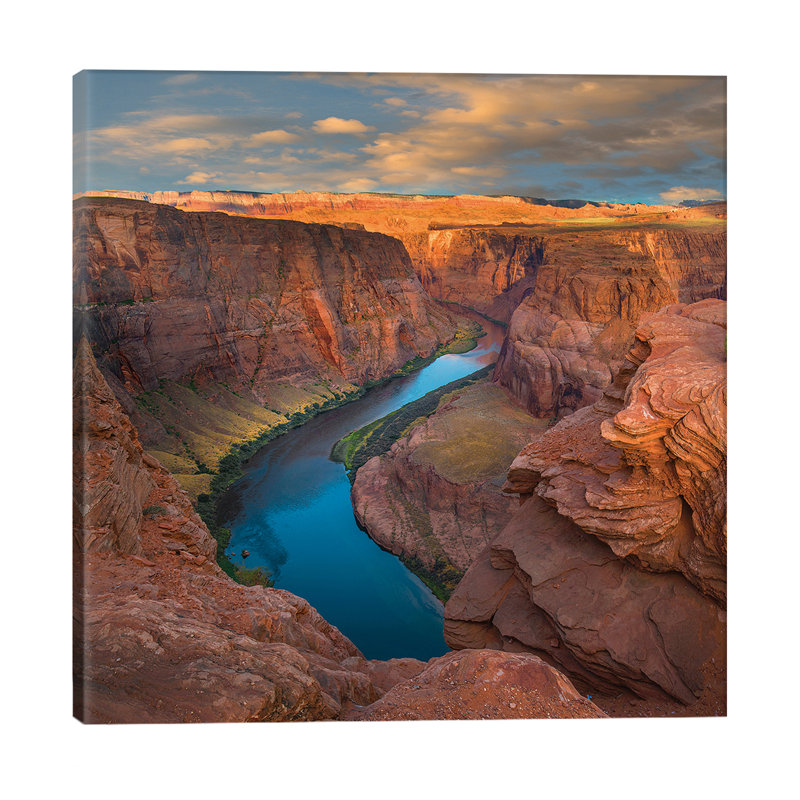 River In Canyon, Horseshoe Bend, Colorado River, Glen Canyon, Arizona by Tim Fitzharris - Wrapped Canvas Print