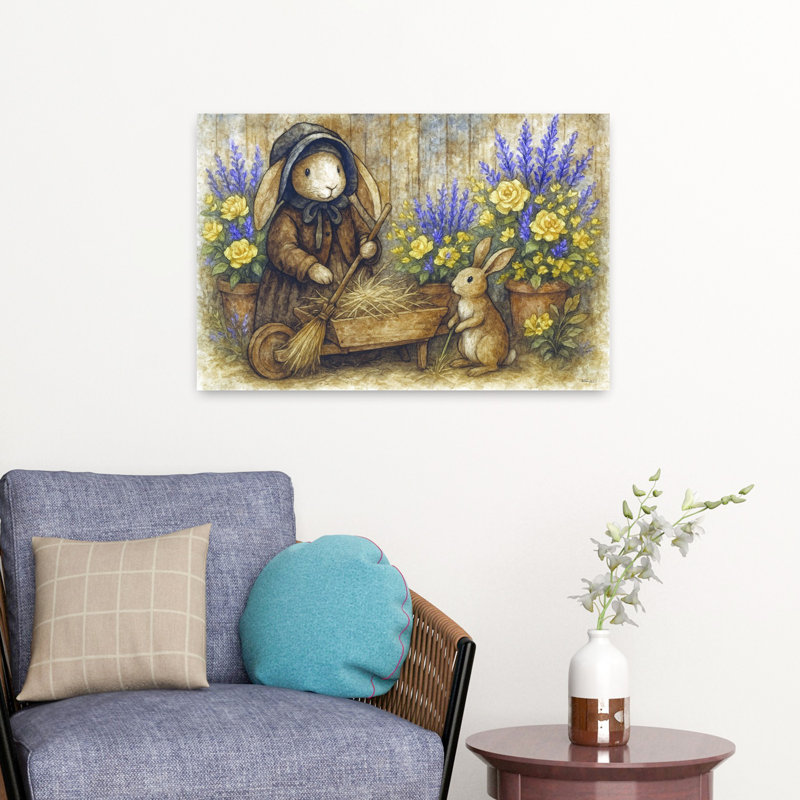 Art mural contemporain et romantique, H 16 po x l 24 po