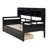 Daybed, Wood Slat Support, with Bedside Shelves and Two Drawers-1650185255-1650185249