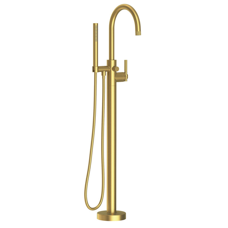 Exposed Tub And Hand Shower Set - Free Standing, Polished Nickel
