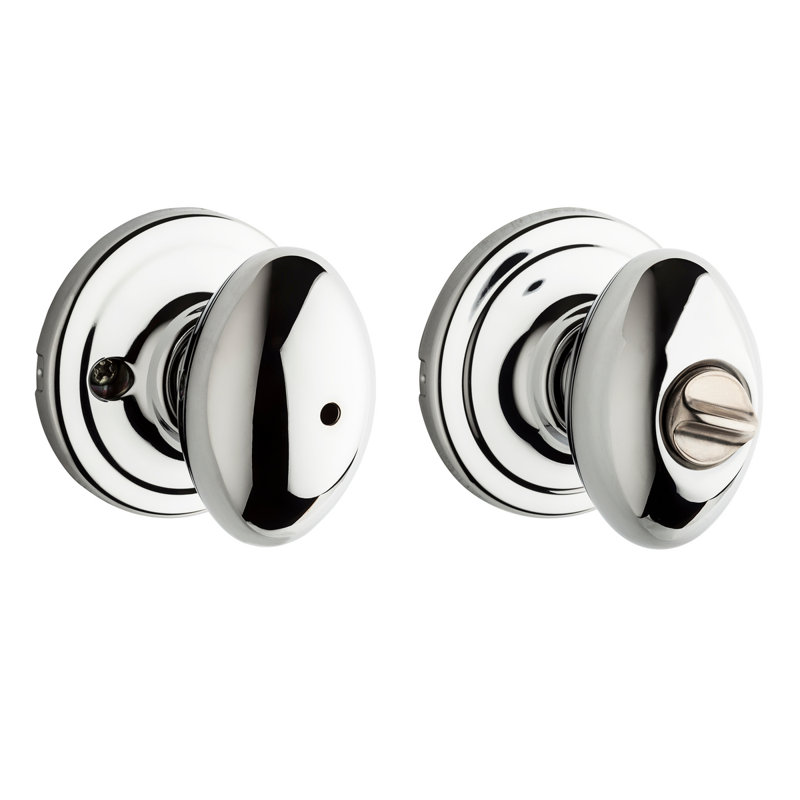 Laurel Bed/Bath Knob, Polished Chrome