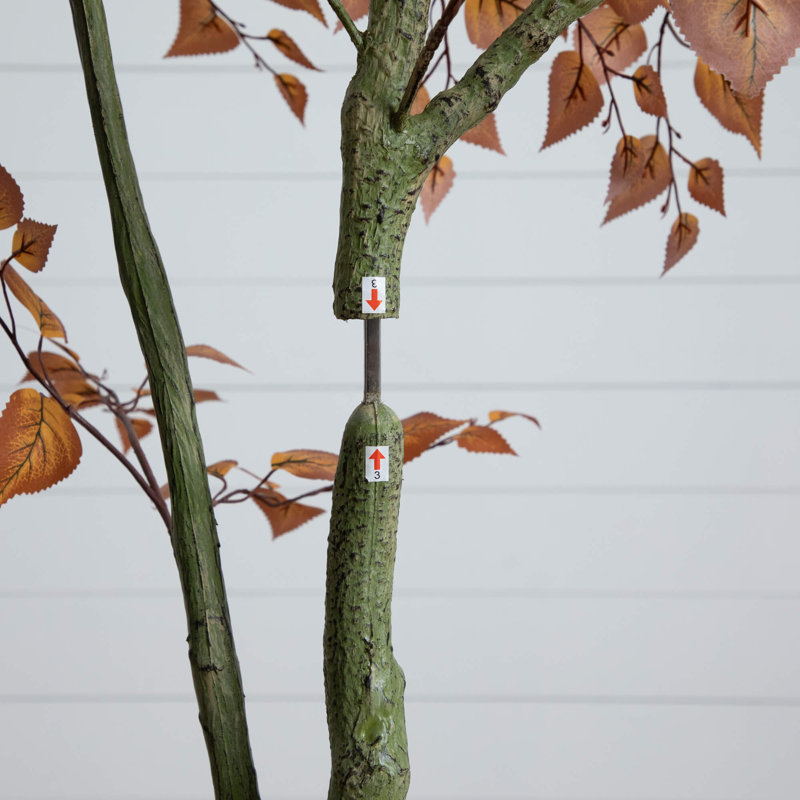 6 pi. Arbre d'automne artificiel à feuilles de bouleau d'automne