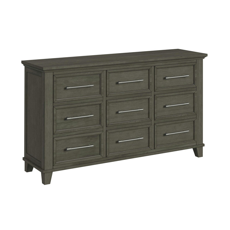 Commode 9 tiroirs Sneed, Gris