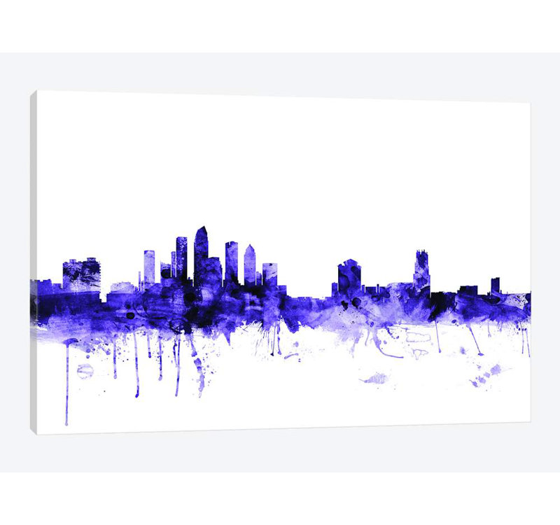 « tampa, floride horizon » par michael tompsett, impression sur toile tendue, H 12 po x l 18 po x P 1,5 po, Toile tendue