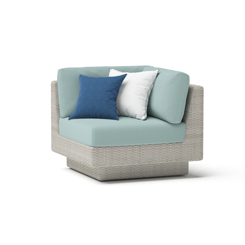 Chaise de terrasse avec coussins Sunbrella Ehrenfried, Spa, Gris