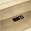 Lit de jour simple avec deux tiroirs de rangement, armoires de rangement et ports USB, couleur naturelle