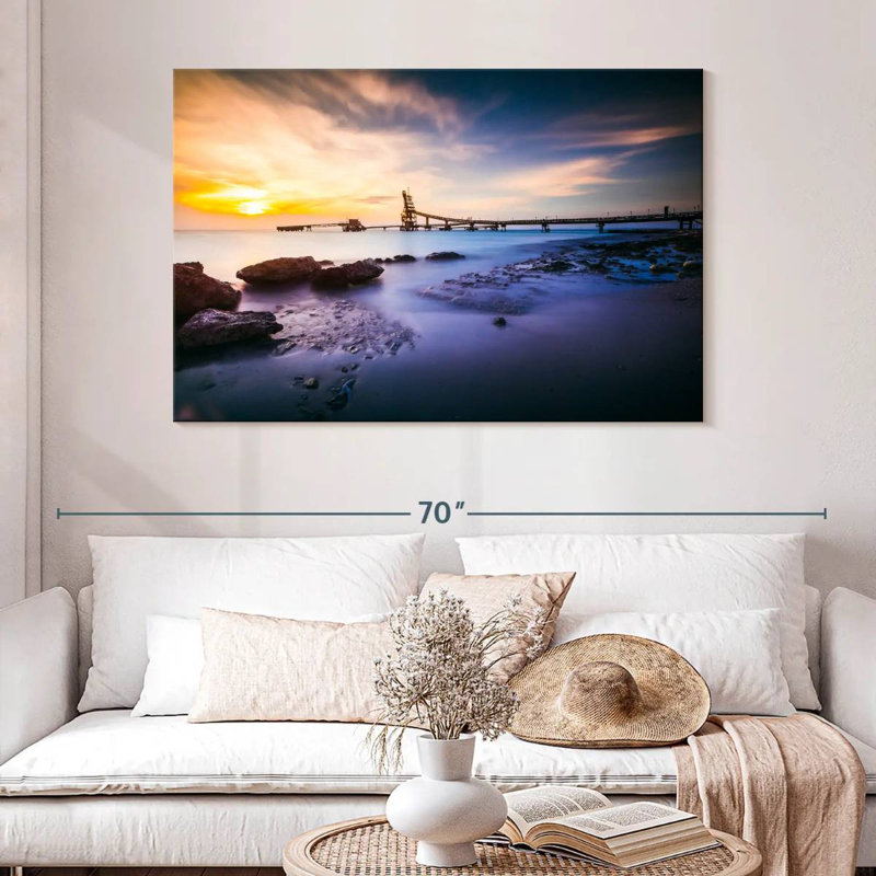 Plage de coucher de soleil Gillard Kralendijk, H 32 po x l 48 po