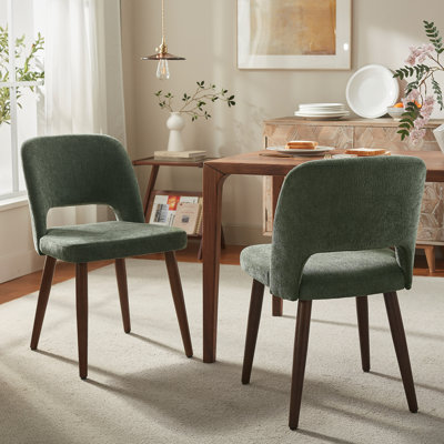 Upholstered Wood Legs Dining Chairs
