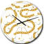 Collier chaîne dorée - horloge murale moderne Mid-Century-40748404