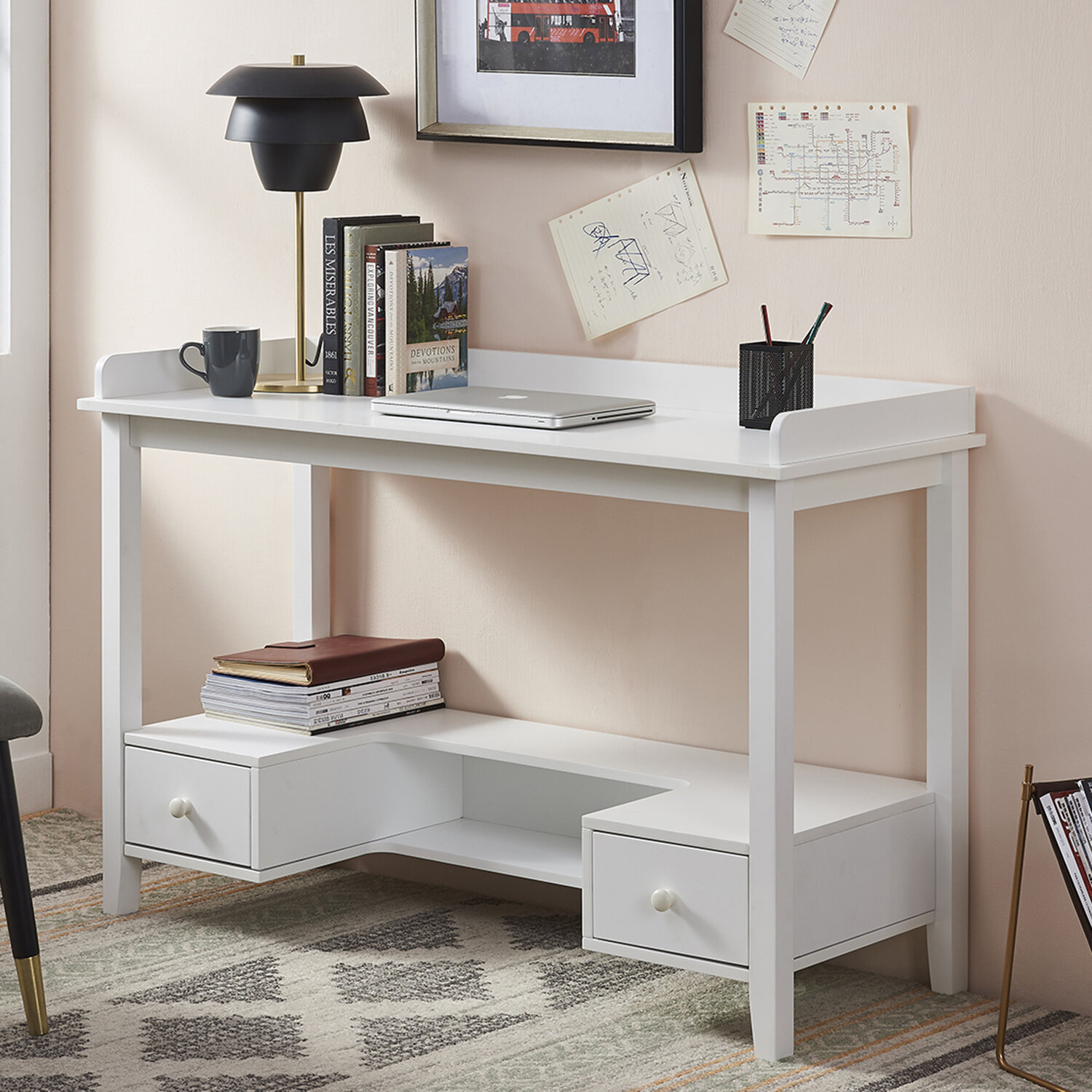 Winston Porter Paulsboro Writing Desk | Wayfair